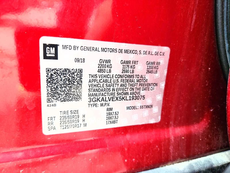 Продажа на аукционе авто 2019 Gmc Terrain, vin: 3GKALVEX5KL193075, номер лота: 52613306