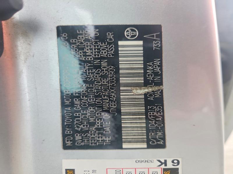 Aukcja sprzedaży 2007 Toyota Camry, vin: JTNBE46KX73033909, numer aukcji: 52621516