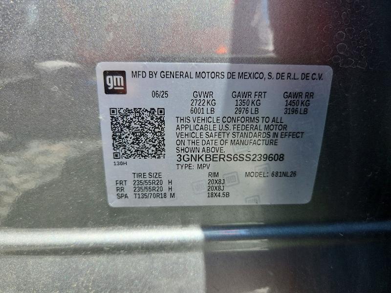 Продажа на аукционе авто 2025 Chevrolet Blazer, vin: 3GNKBERS6SS239608, номер лота: 52096546