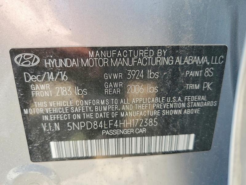 Aukcja sprzedaży 2017 Hyundai Elantra, vin: 5NPD84LF4HH172385, numer aukcji: 52646896