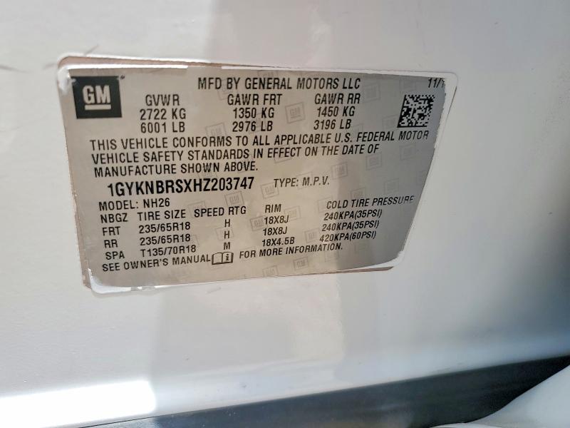 Продаж на аукціоні авто 2017 Cadillac Xt5, vin: 1GYKNBRSXHZ203747, номер лоту: 53977026