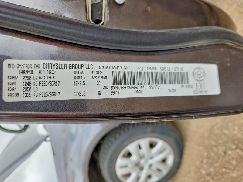 2014 Dodge Journey მანქანა იყიდება აუქციონზე, vin: 3C4PDCAB8ET302926, აუქციონის ნომერი: 54092796