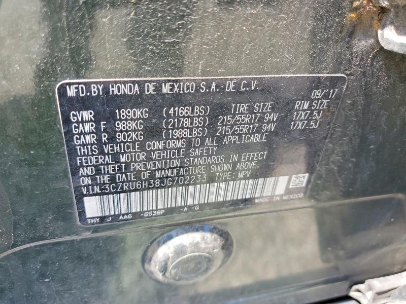 Продаж на аукціоні авто 2018 Honda Hr-v, vin: 3CZRU6H38JG702233, номер лоту: 55536626