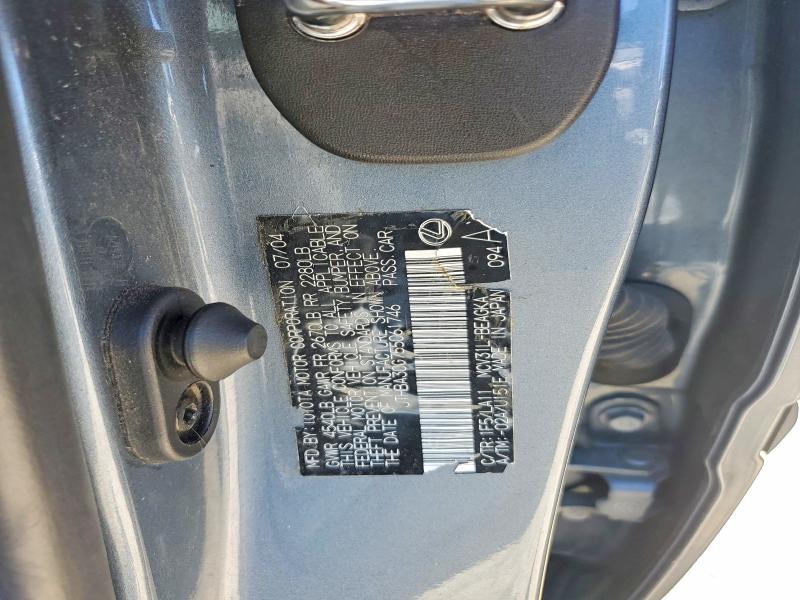 2005 Lexus Es მანქანა იყიდება აუქციონზე, vin: JTHBA30G755061746, აუქციონის ნომერი: 52812776