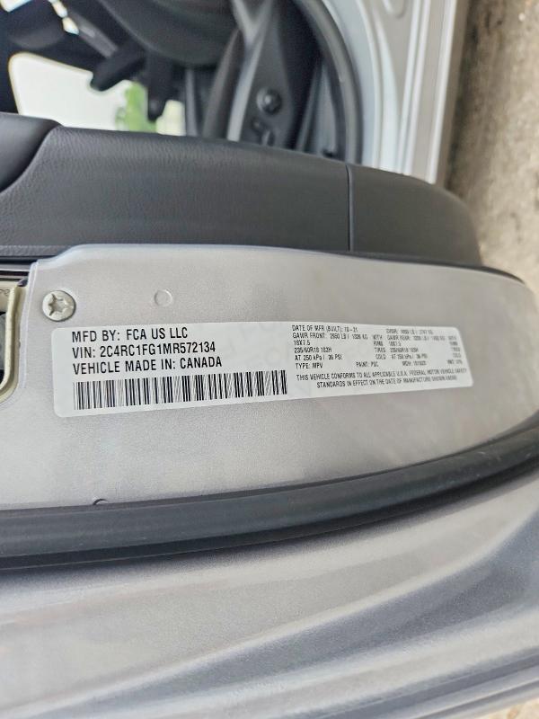 Продажа на аукционе авто 2021 Chrysler Pacifica, vin: 2C4RC1FG1MR572134, номер лота: 55599116