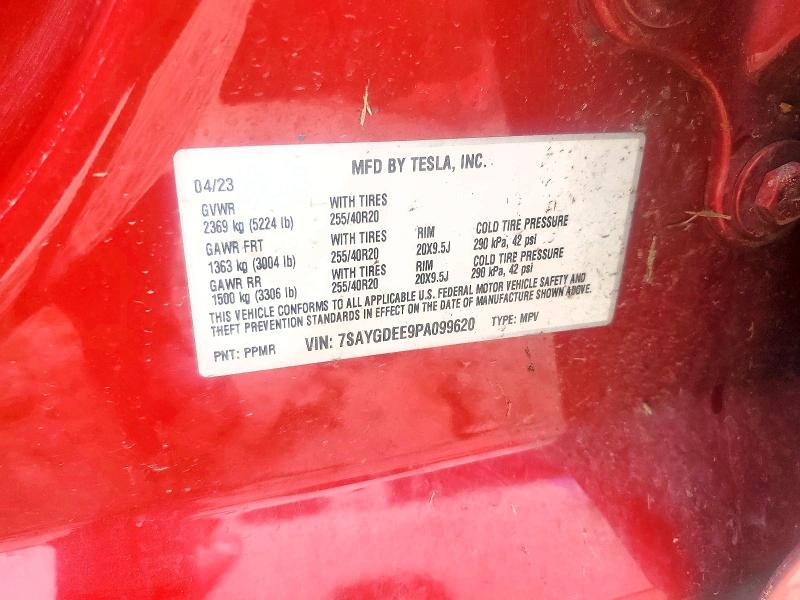 Aukcja sprzedaży 2023 Tesla Model Y, vin: 7SAYGDEE9PA099620, numer aukcji: 53592596