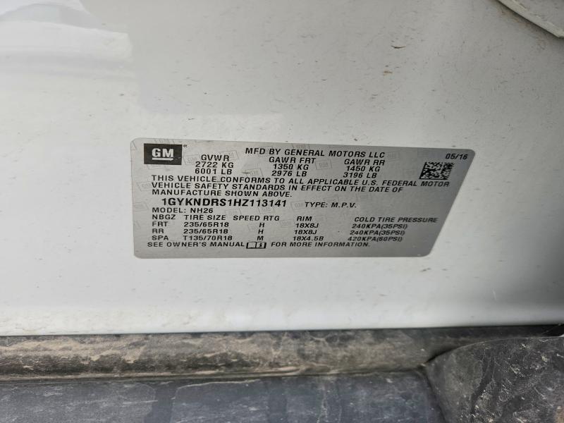 Aukcja sprzedaży 2017 Cadillac Xt5, vin: 1GYKNDRS1HZ113141, numer aukcji: 53205846