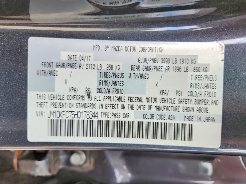 55032256 :رقم المزاد ، JM1DKFC75H0178344 vin ، 2017 Mazda Cx-3 مزاد بيع