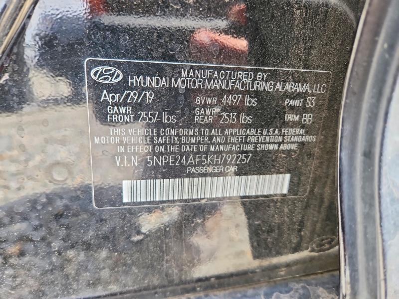 Продаж на аукціоні авто 2019 Hyundai Sonata, vin: 5NPE24AF5KH792257, номер лоту: 53382826