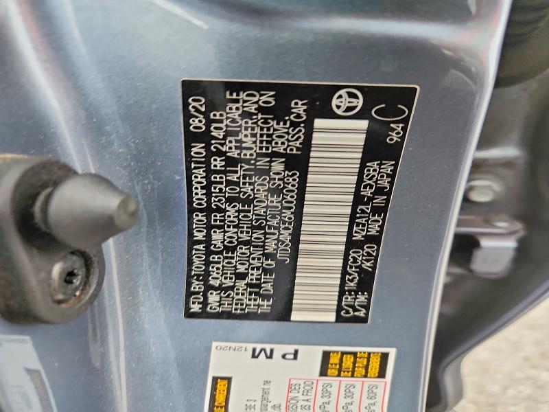 52031606 :رقم المزاد ، JTDS4MCE6MJ060683 vin ، 2021 Toyota Corolla مزاد بيع