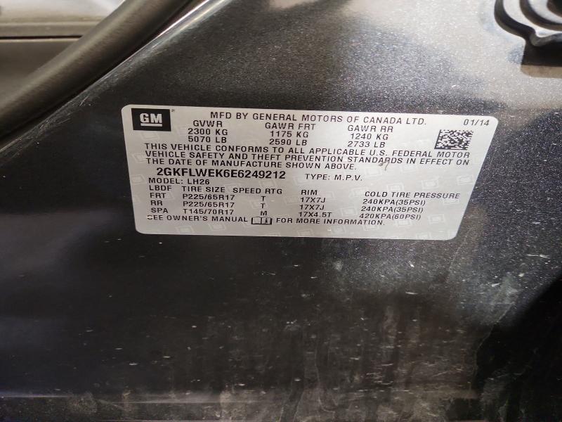 Aukcja sprzedaży 2014 Gmc Terrain, vin: 2GKFLWEK6E6249212, numer aukcji: 52415766