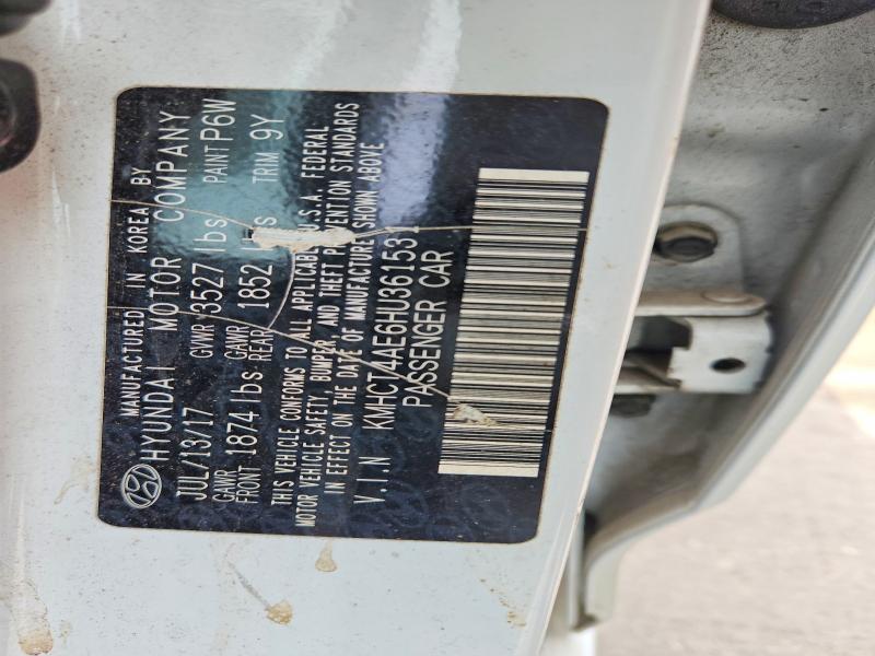 2017 Hyundai Accent მანქანა იყიდება აუქციონზე, vin: KMHCT4AE6HU361531, აუქციონის ნომერი: 54021286