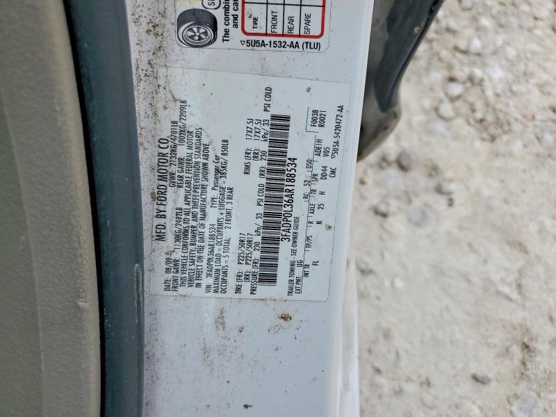 51911646 :رقم المزاد ، 3FADP0L36AR188534 vin ، 2010 Ford Fusion مزاد بيع