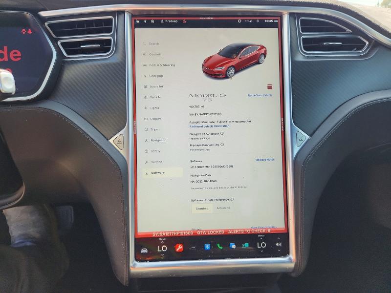 Продаж на аукціоні авто 2017 Tesla Model S, vin: 5YJSA1E17HF191300, номер лоту: 52777086