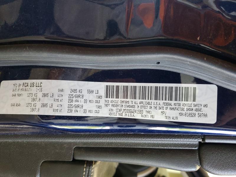 Продаж на аукціоні авто 2016 Jeep Cherokee, vin: 1C4PJMDS9GW241593, номер лоту: 55041966