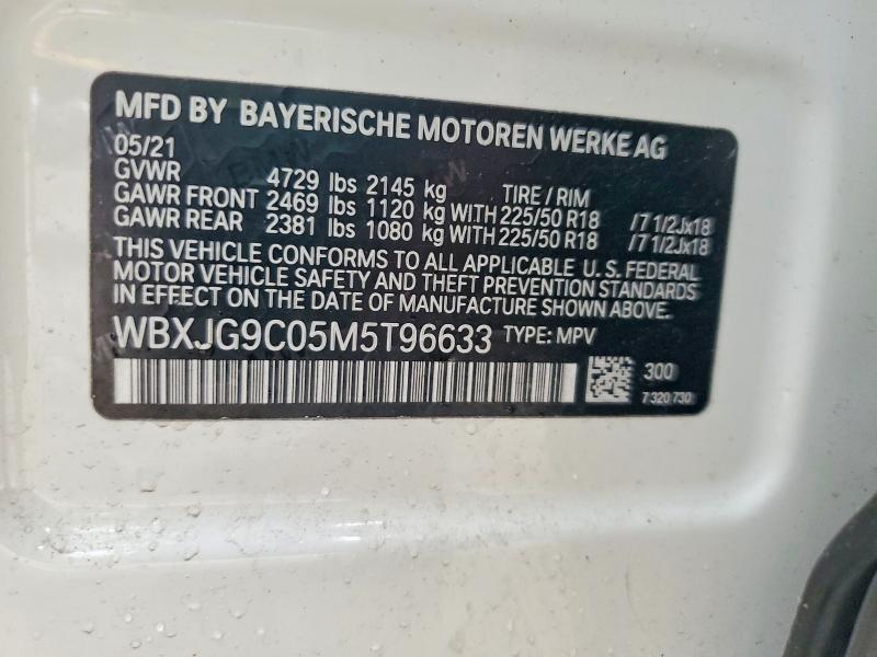 Продаж на аукціоні авто 2021 Bmw X1, vin: WBXJG9C05M5T96633, номер лоту: 53350806