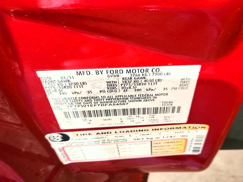 Продаж на аукціоні авто 2011 Ford F150, vin: 1FTFW1EF7BFA54567, номер лоту: 54840796
