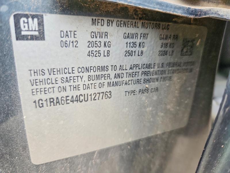 Продаж на аукціоні авто 2012 Chev Volt, vin: 1G1RA6E44CU127763, номер лоту: 52422366