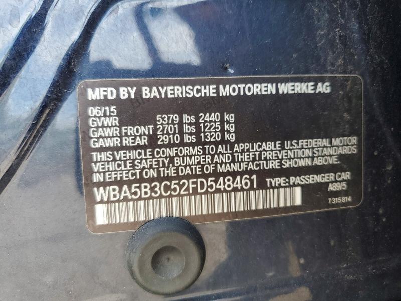 Продаж на аукціоні авто 2015 Bmw 535, vin: WBA5B3C52FD548461, номер лоту: 54798136