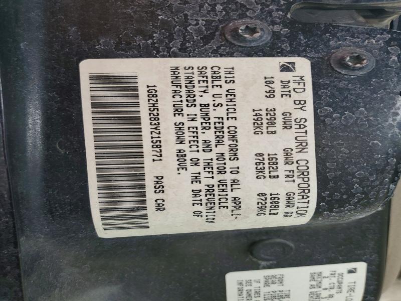 54560616 :رقم المزاد ، 1G8ZH5283YZ158771 vin ، 2000 Saturn Sl1 مزاد بيع