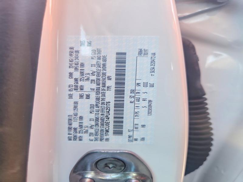 52399256 :رقم المزاد ، 1FMCU0E14PUA25176 vin ، 2023 Ford Escape مزاد بيع