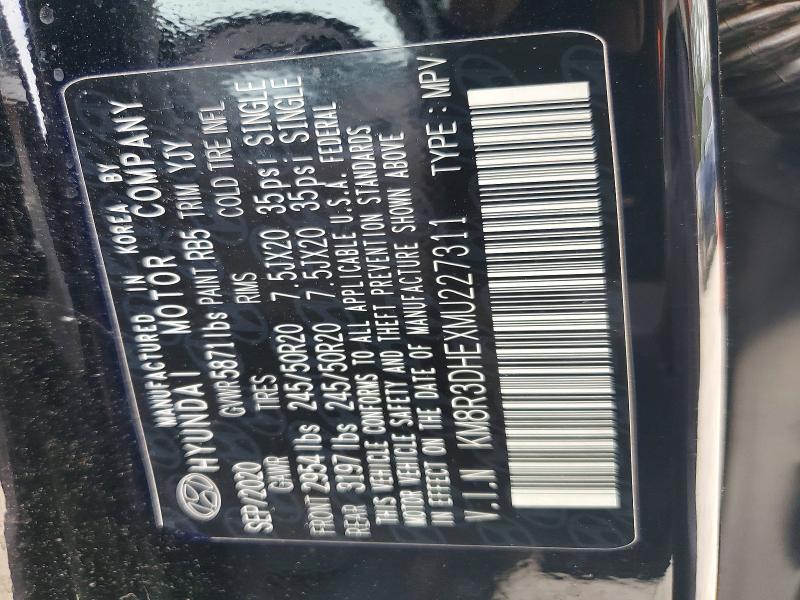Aukcja sprzedaży 2021 Hyundai Palisade, vin: KM8R3DHEXMU227311, numer aukcji: 52567906