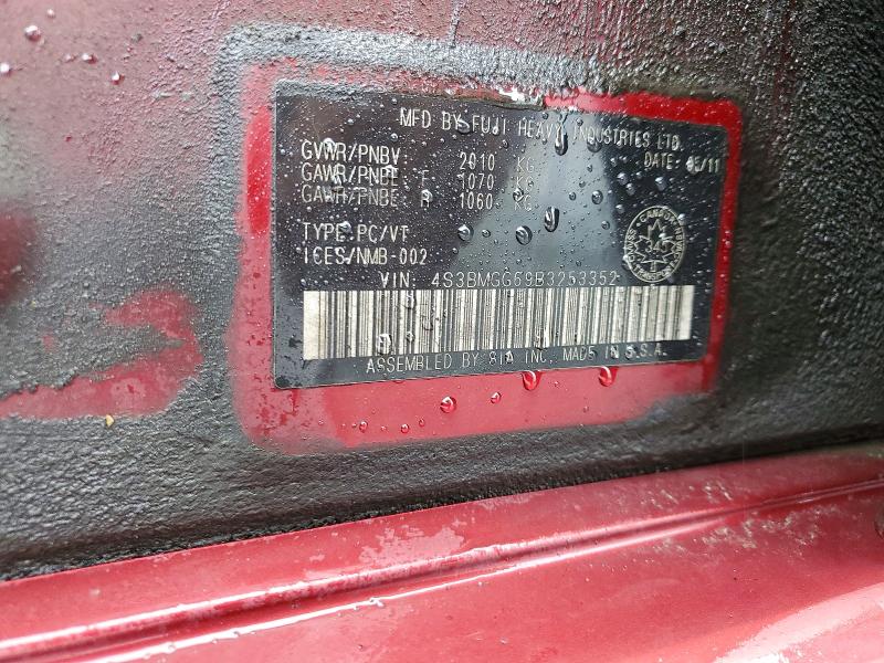 Aukcja sprzedaży 2011 Subaru Legacy, vin: 4S3BMGG69B3253352, numer aukcji: 54968886