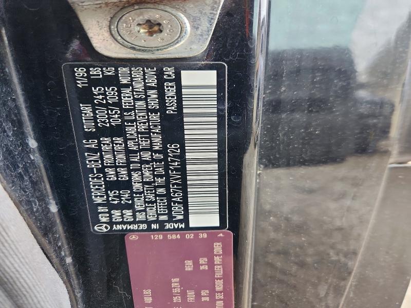 1997 Mercedes-benz Sl მანქანა იყიდება აუქციონზე, vin: WDBFA67FXVF147126, აუქციონის ნომერი: 50362136