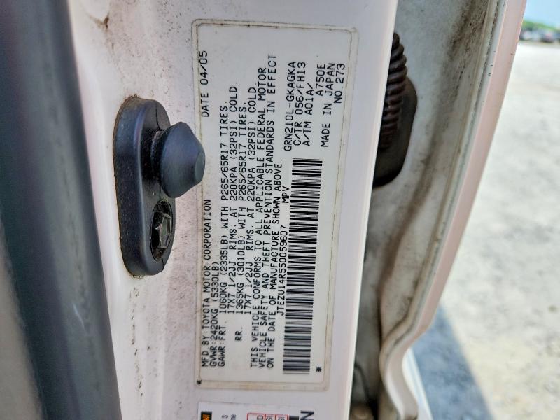 Aukcja sprzedaży 2005 Toyota 4runner, vin: JTEZU14R550059607, numer aukcji: 55559696