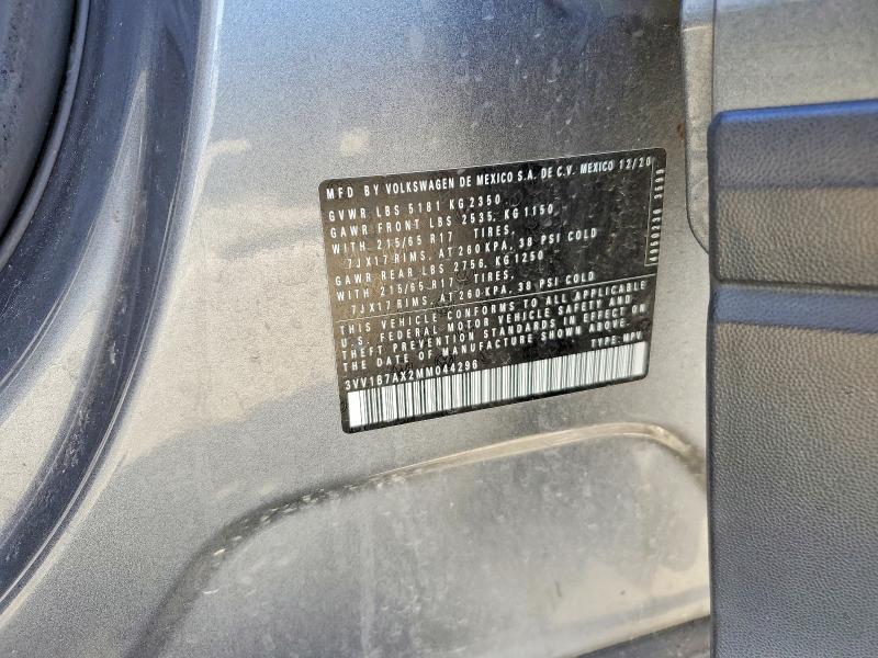 Продажа на аукционе авто 2021 Volkswagen Tiguan, vin: 3VV1B7AX2MM044296, номер лота: 53845356