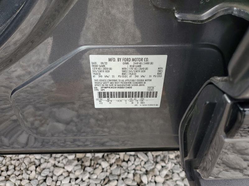 Aukcja sprzedaży 2022 Ford Edge, vin: 2FMPK4G91NBB13400, numer aukcji: 54258716