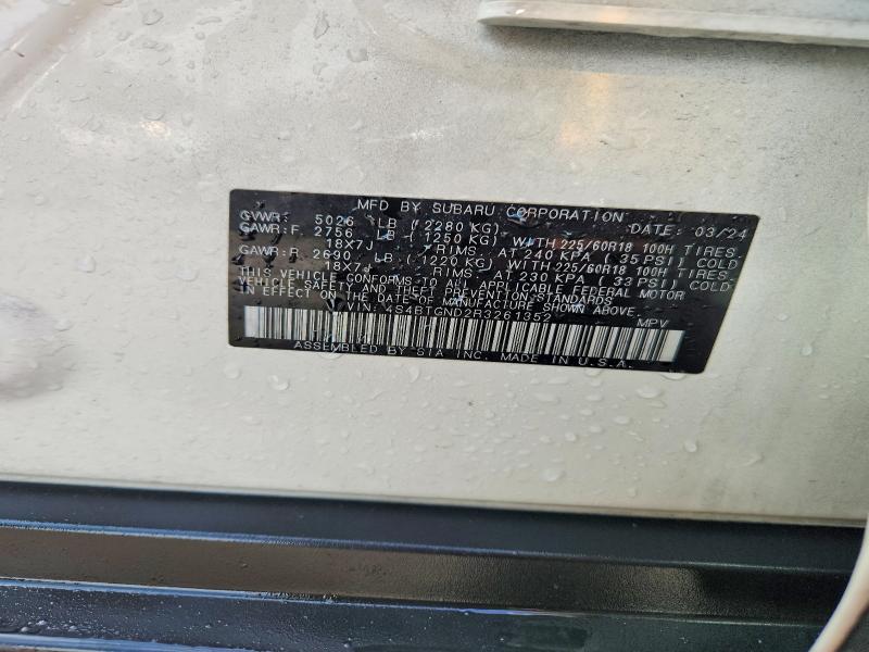 Продажа на аукционе авто 2024 Subaru Outback, vin: 4S4BTGND2R3261352, номер лота: 54709026