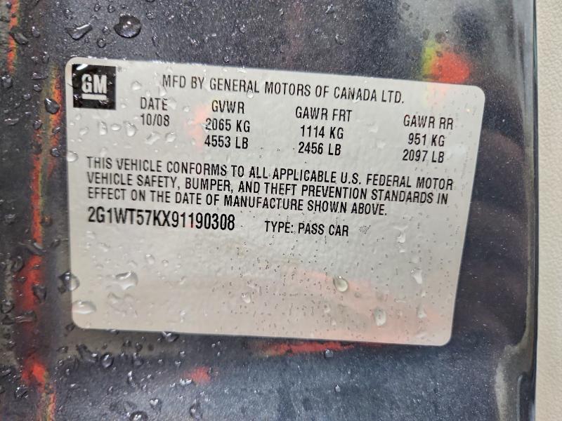 Продаж на аукціоні авто 2009 Chevrolet Impala, vin: 2G1WT57KX91190308, номер лоту: 54633546