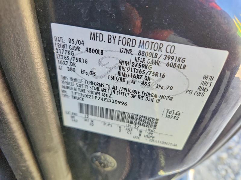 Продаж на аукціоні авто 2004 Ford F250, vin: 1FTNX21P74ED38996, номер лоту: 53331186