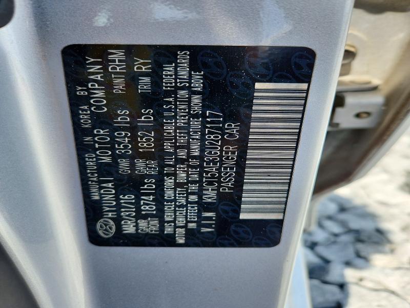 Aukcja sprzedaży 2016 Hyundai Accent, vin: KMHCT5AE3GU287117, numer aukcji: 54427646