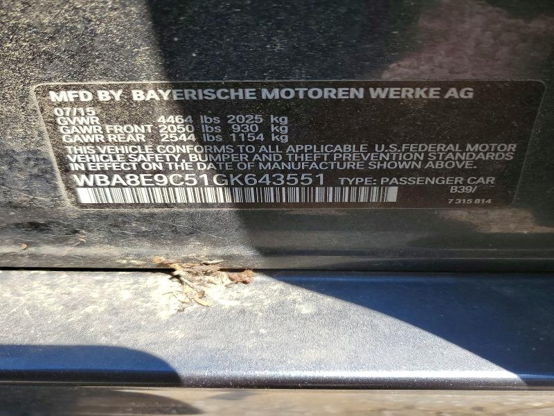 Продаж на аукціоні авто 2016 Bmw 328, vin: WBA8E9C51GK643551, номер лоту: 52470326