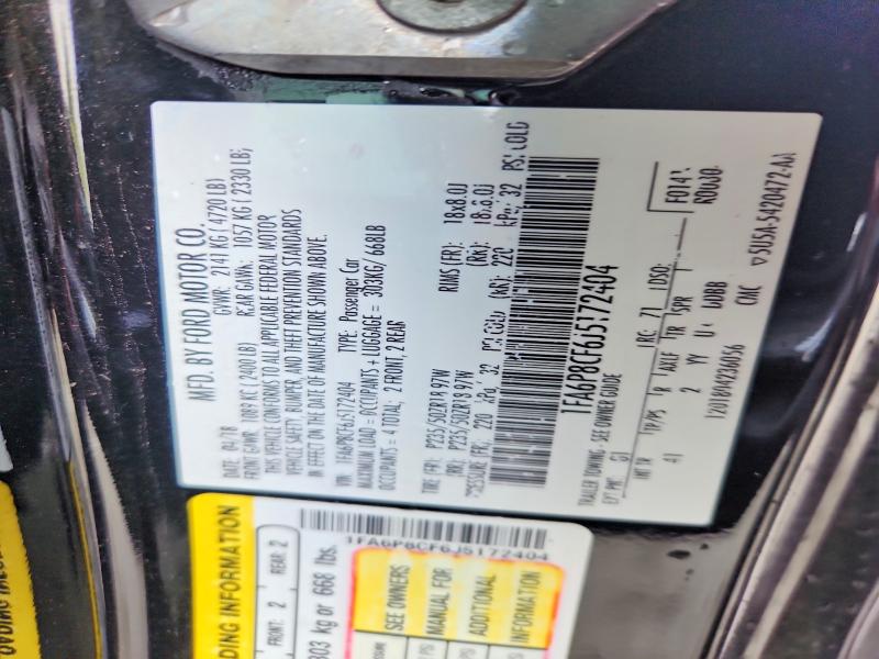 2018 Ford Mustang მანქანა იყიდება აუქციონზე, vin: 1FA6P8CF6J5172404, აუქციონის ნომერი: 52083026