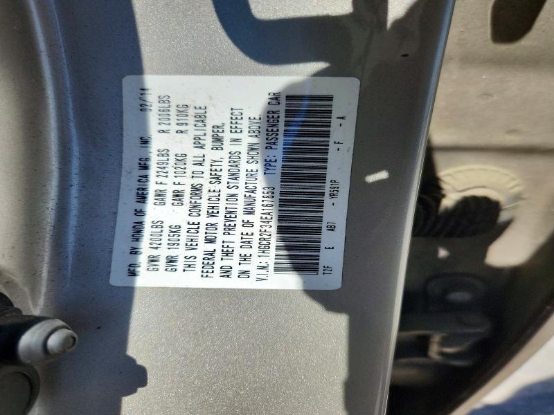 Aukcja sprzedaży 2014 Honda Accord, vin: 1HGCR2F34EA167853, numer aukcji: 52039286
