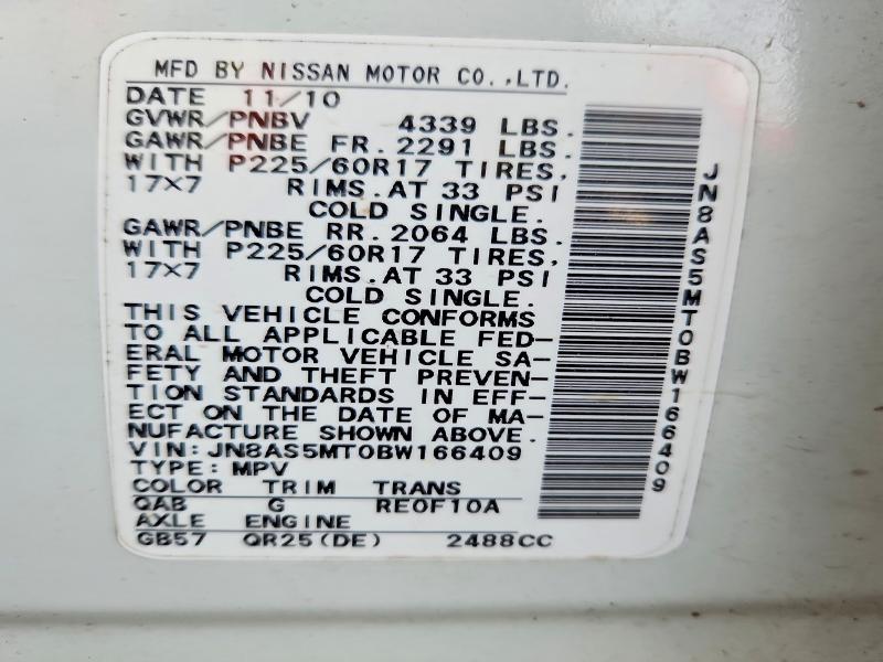 Aukcja sprzedaży 2014 Nissan Rogue Select, vin: JN8AS5MT0BW166409, numer aukcji: 52761536
