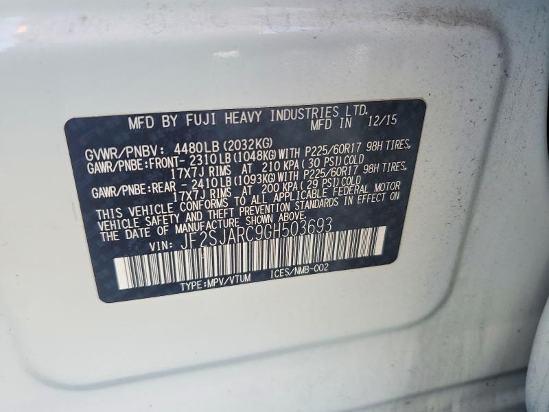 Продажа на аукционе авто 2016 Subaru Forester, vin: JF2SJARC9GH503693, номер лота: 52332186