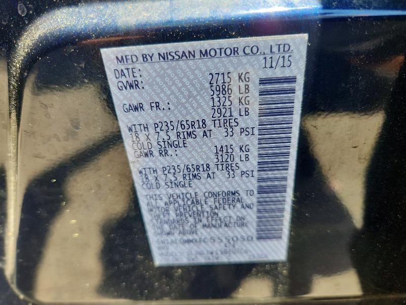 2015 Infiniti Qx60 მანქანა იყიდება აუქციონზე, vin: 5N1AL0MMXFC555050, აუქციონის ნომერი: 55080646