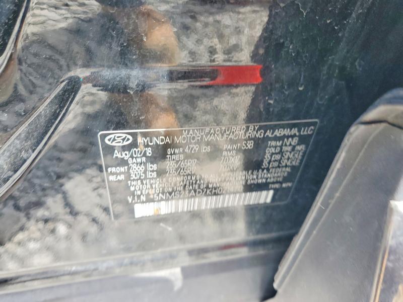 Продажа на аукционе авто 2019 Hyundai Santa Fe, vin: 5NMS23AD7KH021470, номер лота: 53919556
