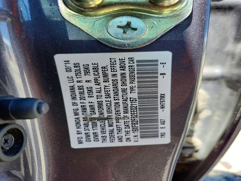Aukcja sprzedaży 2014 Honda Civic, vin: 19XFB2F52EE021157, numer aukcji: 52899256