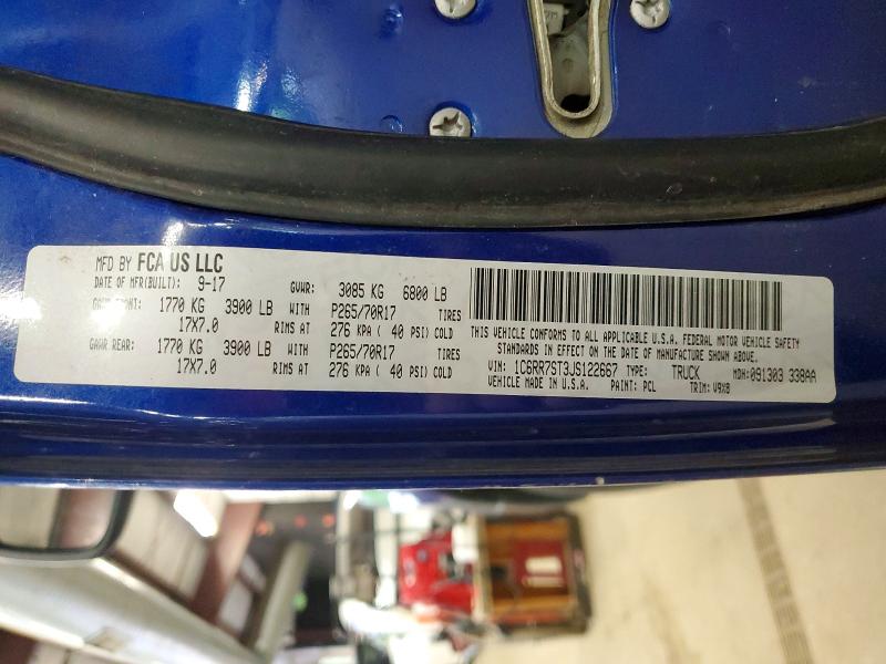 53335286 :رقم المزاد ، 1C6RR7ST3JS122667 vin ، 2018 Ram 1500 مزاد بيع