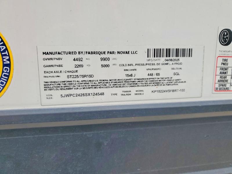 Продаж на аукціоні авто 2025 Pace Unknown, vin: 5JWPC2426SX124548, номер лоту: 53886926