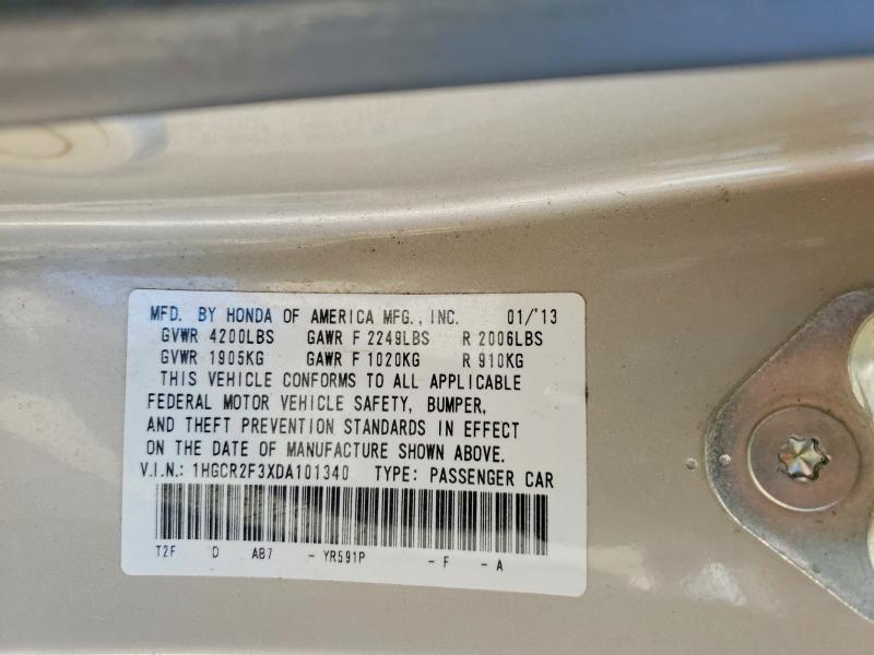 Продажа на аукционе авто 2013 Honda Accord, vin: 1HGCR2F3XDA101340, номер лота: 53451466