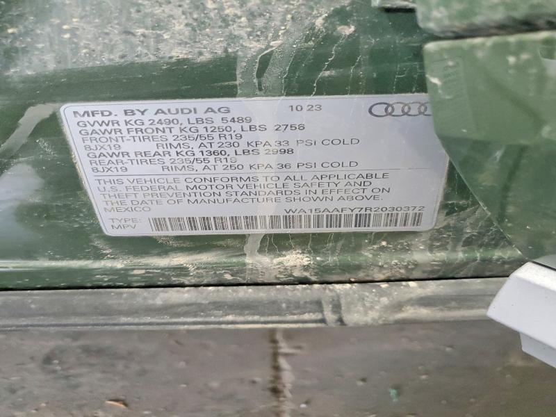 53346386 :رقم المزاد ، WA15AAFY7R2030372 vin ، 2024 Audi Q5 مزاد بيع
