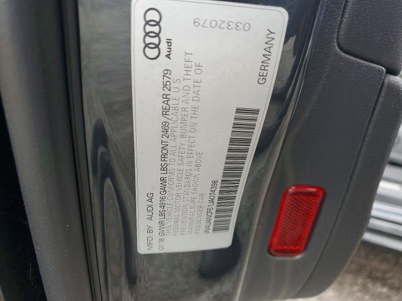 Продажа на аукционе авто 2018 Audi A5, vin: WAUANCF51JA074398, номер лота: 52591886