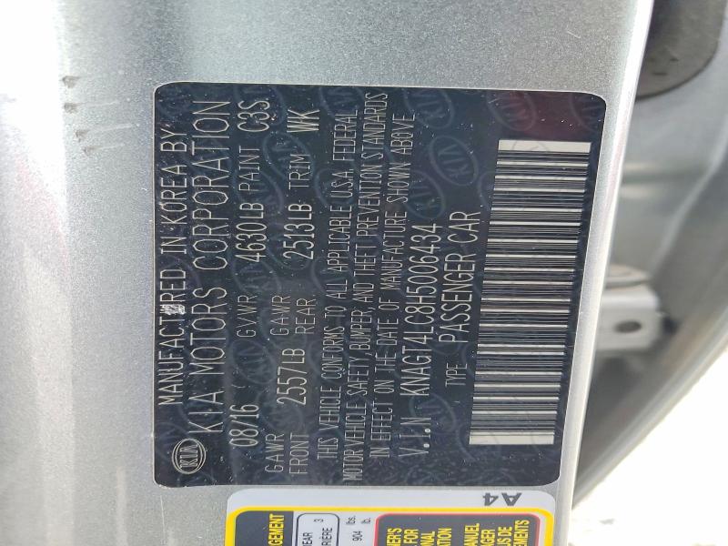 2017 Kia Optima მანქანა იყიდება აუქციონზე, vin: KNAGT4LC8H5006434, აუქციონის ნომერი: 55217216