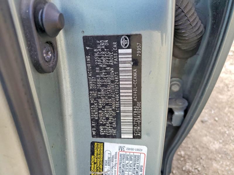 53901066 :رقم المزاد ، 4T1BE46K17U724871 vin ، 2007 Toyota Camry مزاد بيع